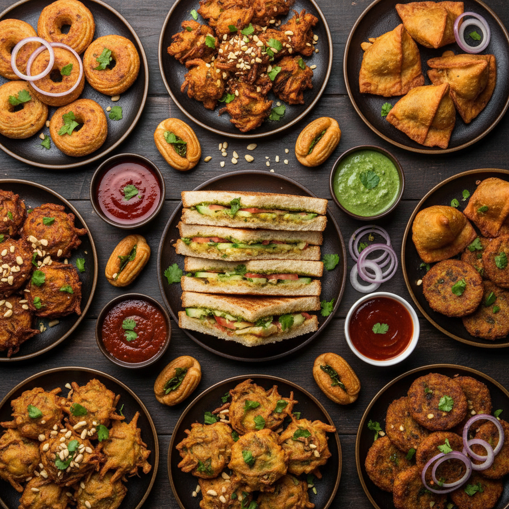 Authentic Gujarati snack preparation at Kapil Na Ghughra